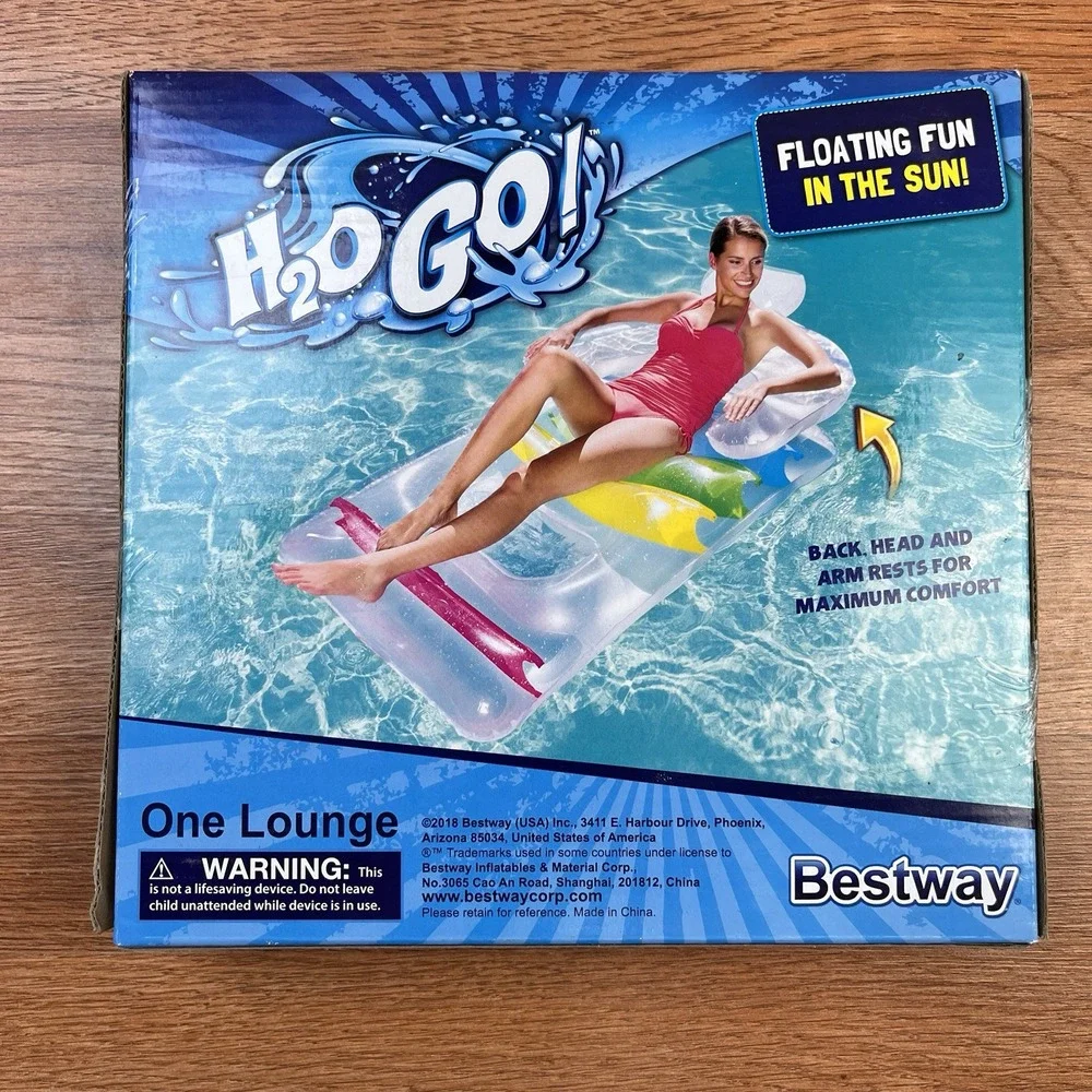 Bestway H2O Go! Kool‎ Lounge Inflatable Pool Raft Chair Float Adult NEW